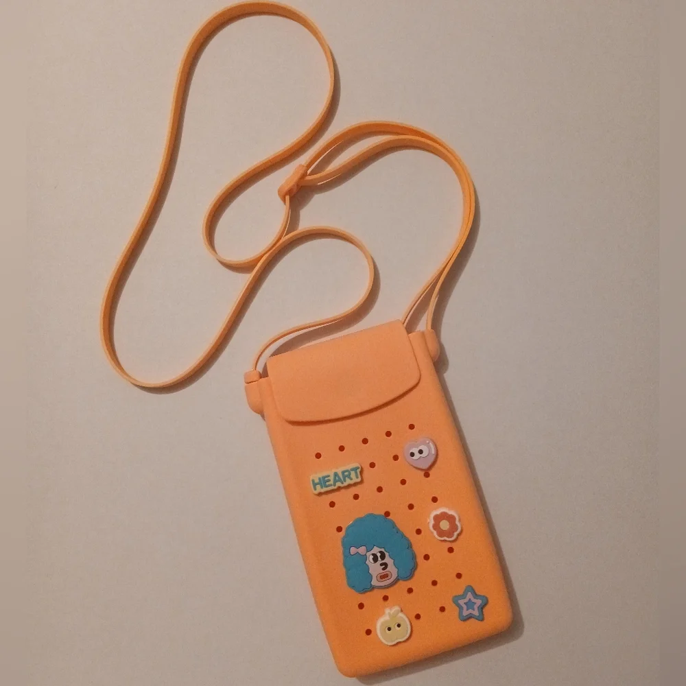 (New) Silicone Crossbody Pouch with Charms